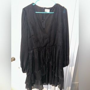 Showpo Black Long Sleeve Dress Size 14